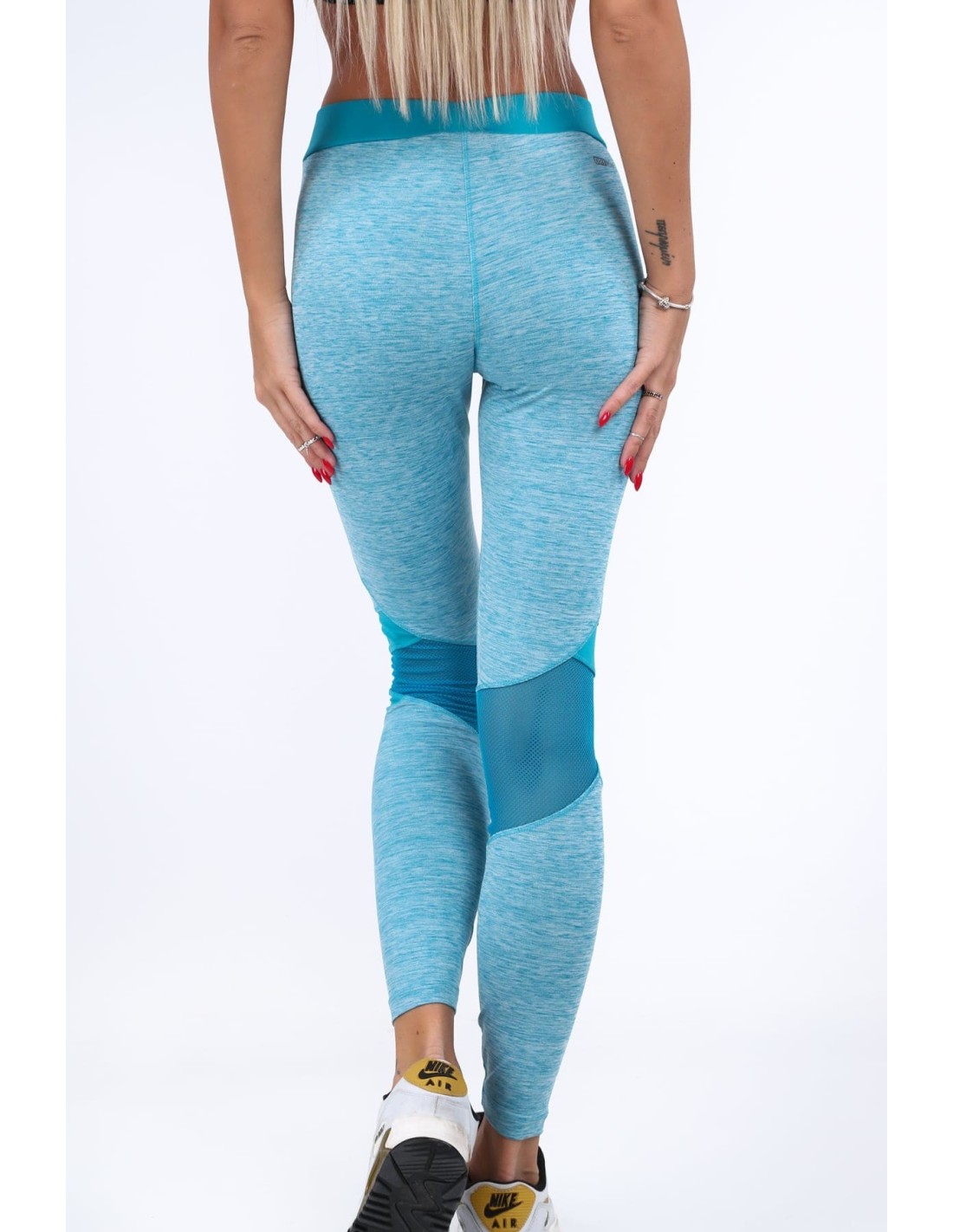 Fitted sports leggings in sea blue color MR13015 - Online store - Boutique